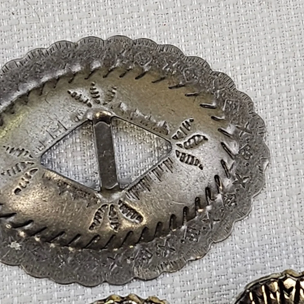 Vintage Western Native American Concho Button Lot Mixed‎ Metal Heart Findings